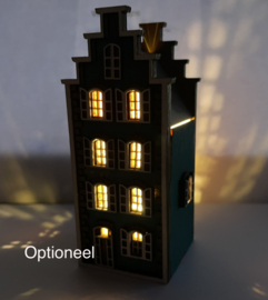 Miniatuur bouwpakket 'Het Eerste Huisje' - Amsterdams grachtenpand