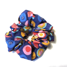 Scrunchie blauw fantasie