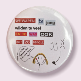 Art serie - Tekst art 'Girlfriend' buttons