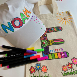 Workshop Tas of Pet beschilderen - KINDEREN - op aanvraag