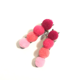 Haarknijpertjes pompon - 3,2 cm