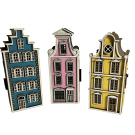 Miniatuur bouwpakket - Set  van 3 Amsterdamse grachtenpanden