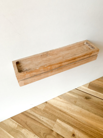 Eiken houten wandrek organizer voor sleutels 30 cm - Sleutelhouder