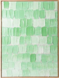 Abstract Schilderij 75x100cm  Pastel groen