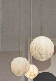 Klassieker! Hanglamp glas marmerlook
