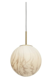 Klassieker! Hanglamp glas marmerlook