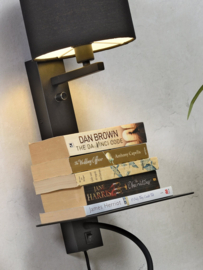 Uniek! Wandlamp Boekenhouder, usb en leeslamp in één. ( Bij 2 lampen, EUR20 korting)