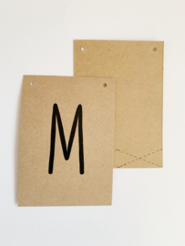Letterkaart M kraft