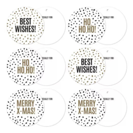 Kerst Cadeaulabel Merry xmas per 5