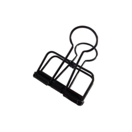 Binder clip zwart S 19mm per 5