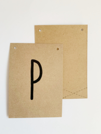 Letterkaart P kraft