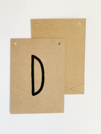 Letterkaart D kraft