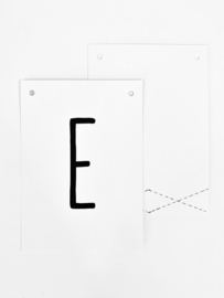 Letterkaart E wit