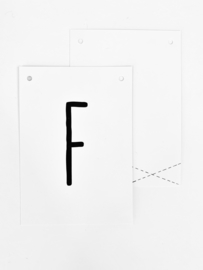 Letterkaart F wit