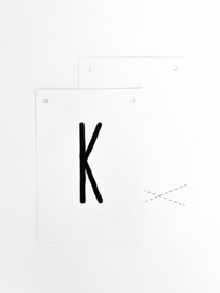 Letterkaart K wit