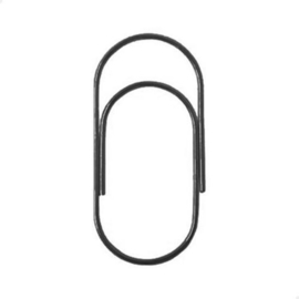 Paperclip XL zwart per 10