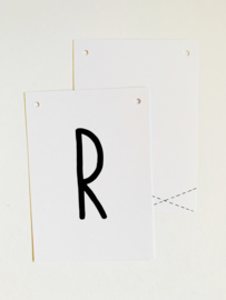 Letterkaart R wit