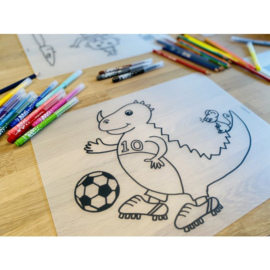 Kids | Placemat Voetbal Dino