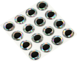 Rainbow Silver holographic 12mm