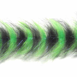 Polar fibre streamer brush 3" - chartreuse/black
