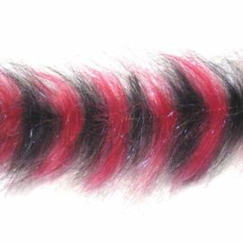 Polar fibre streamer brush 3" - red/black