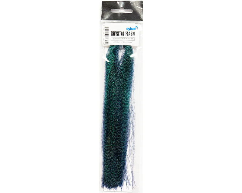 Krystal Flash Hair - dark peacock blue pearl