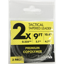 Tactical tapered leader 2X - 3 pack
