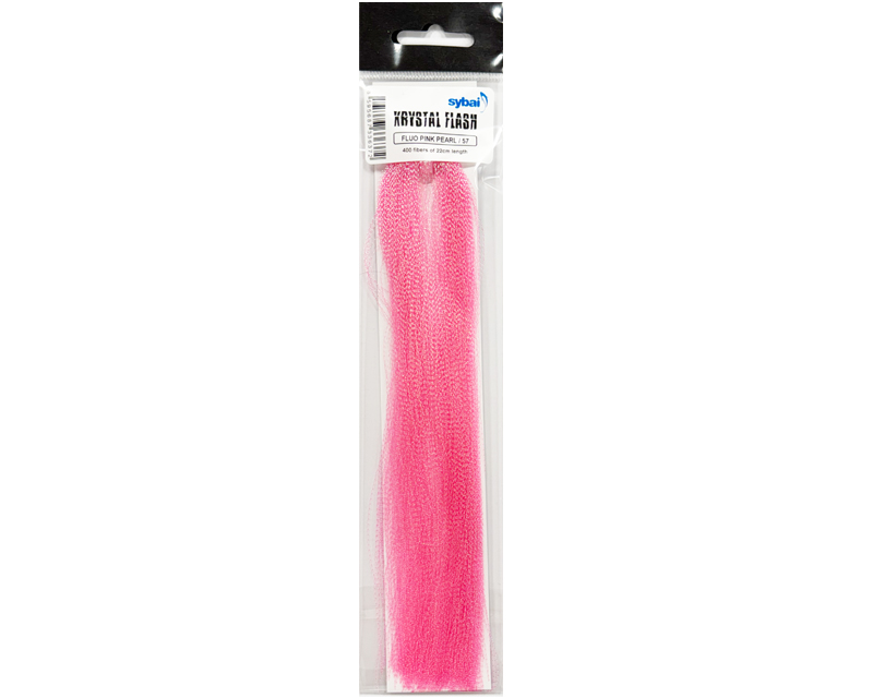Krystal Flash Hair - fluo pink pearl