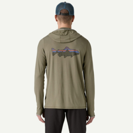 M's Tropic Comfort Natural Graphic Sun Hoody - FR Trout RRG