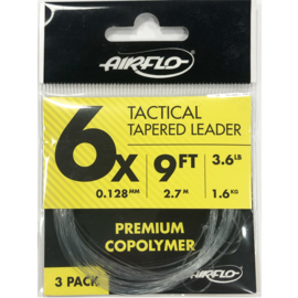 Tactical tapered leader 6X - 3 pack