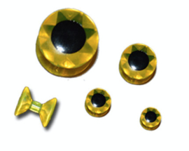 Diamond eyes - transparent yellow - 4mm