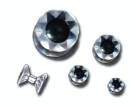 Diamond eyes - transparent - 4mm