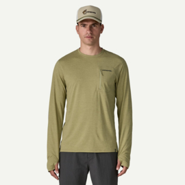 Long Sleeve Cap Cool Shirt - Fitz Roy Trout - L G Green X-Dye