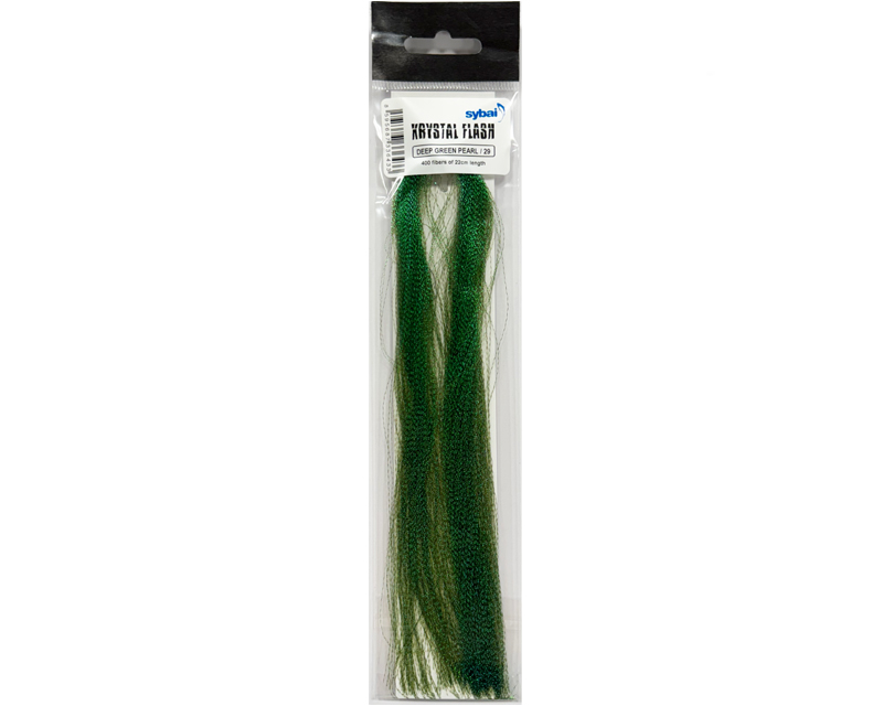 Krystal Flash Hair - deep green pearl