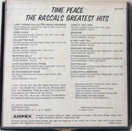 The Rascals – Time Peace: The Rascals' Greatest Hits - Atlantic – ALC 8190  Reel-To-Reel, 7 ½ ips, ¼", 4-Track Stereo, 7"