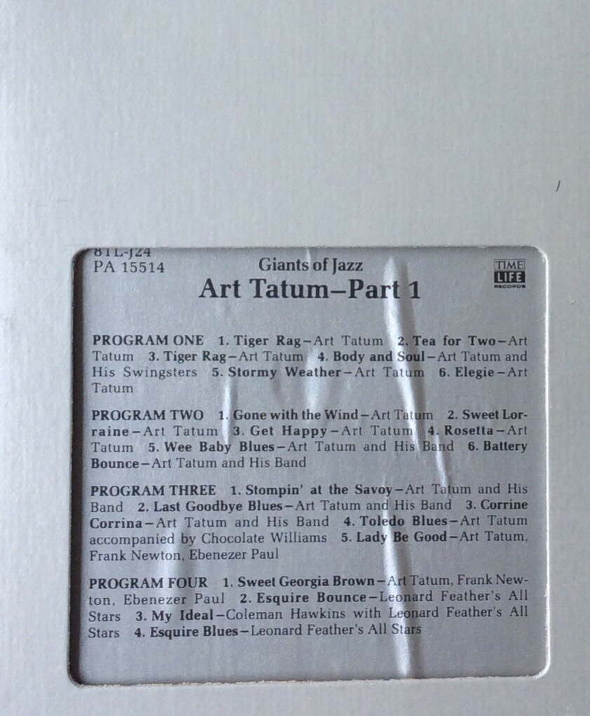 Art Tatum – Giants Of Jazz Art Tatum -  Time Life Records 8TL-J24,  PA 15514, PA 15515