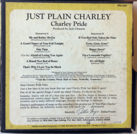 Charley Pride – Just Plain Charley - RCA Victor  TP3-1037  3 ¾ ips
