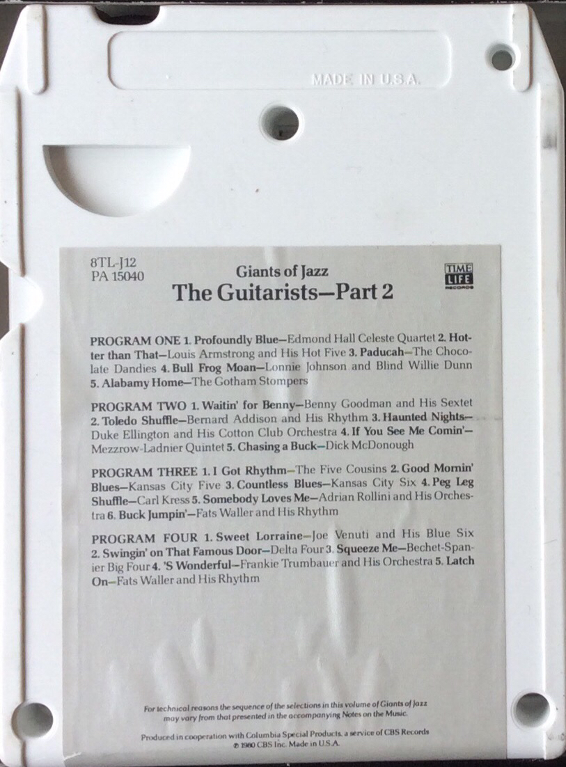 Giants Of Jazz: The Guitarists - Time Life Records  8TL-J12