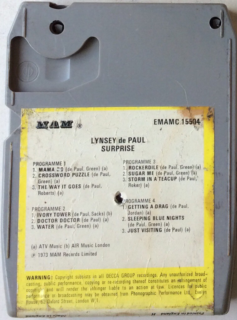 Lynsey De Paul – Surprise - Decca /MAM  EMAMC 15504