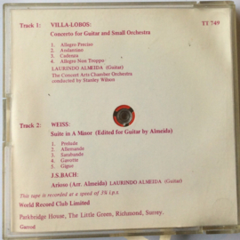 Laurindo Almeida, Villa Lobos, Weiss – Villa-Lobos: Concerto For Guitar And Small Orchestra, Weiss: Suite In A Minor, Bach: Arioso - EMI TT749  3 ¾ ips 2-Track Mono