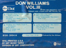 Don Williams – Vol. III -ABC Dot 8150- 2004 H