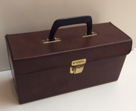 8-track opberg koffer - 8-track case - 13  tapes Bruin / brown