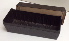 8-track case plastic 12 tapes brown