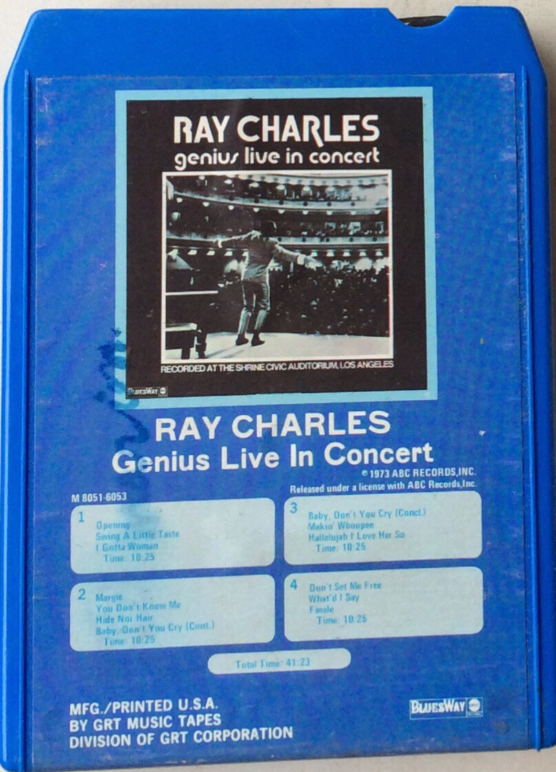 Ray Charles – Ray Charles Live In Concert - Bluesway GRT