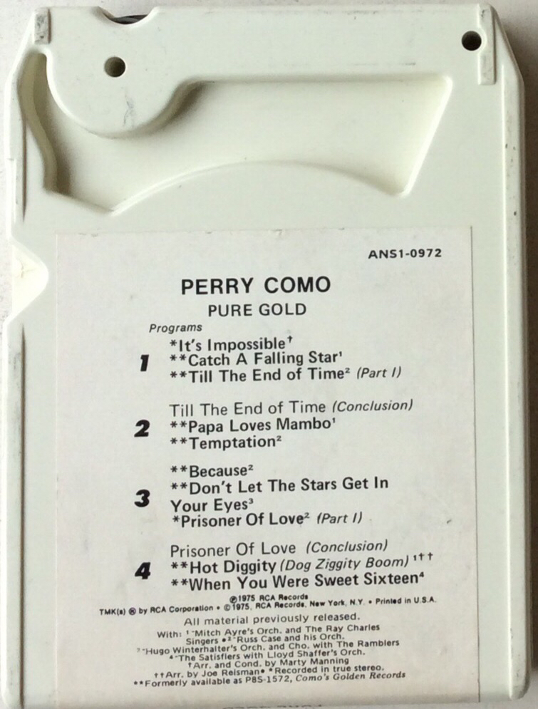 Perry Como – Pure Gold - RCA Records  ANS1-0972