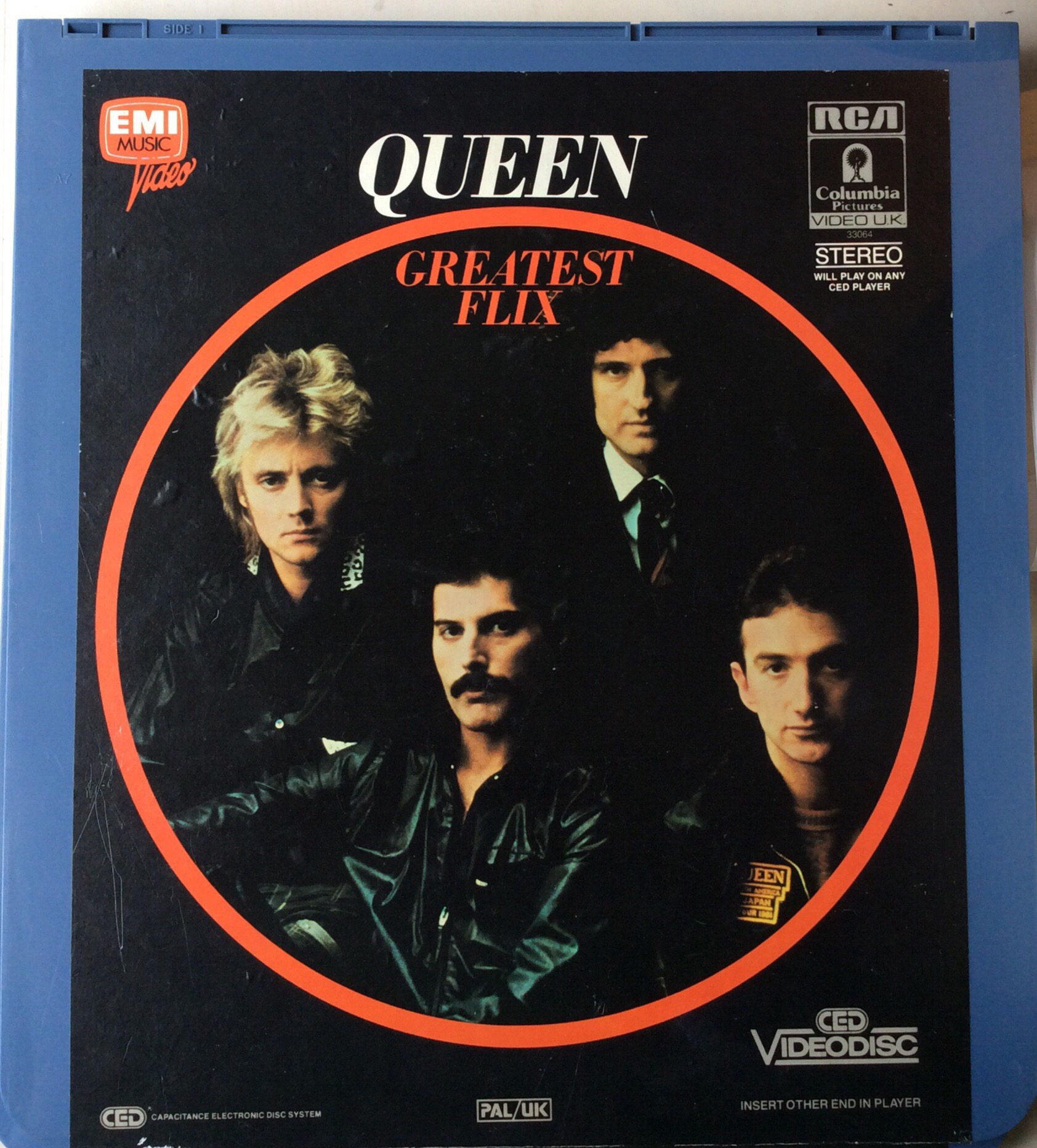 CED Videodisc PAL/UK - Queen - Greatest Flix RCA Columbia - EMI 33064