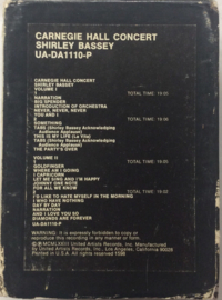 Shirley Bassey - Carnegie Hall Concert - Two tape set UA-DA1112-H en 1111-H