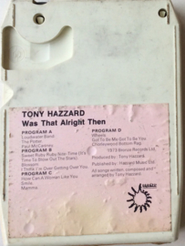 Tony Hazzard – Was That Alright Then? - Island Records Y8I 9222