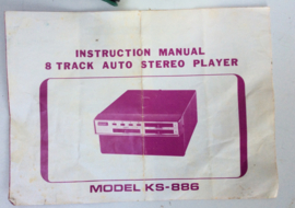 Auto 8-track speler KS-886- Not tested /  for parts or repair