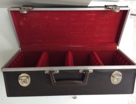 8-track opberg koffer - 8-track case - 24  tapes leer / aluminium